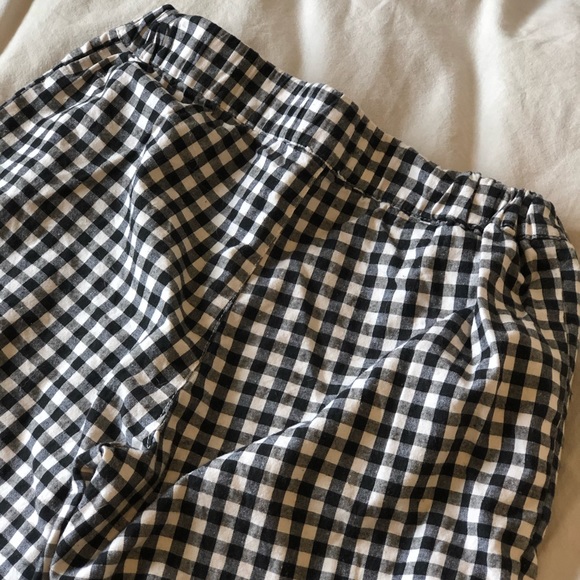 One Size Checkered Cropped Brandy Melville Pants - Picture 3 of 4